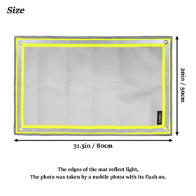 POMOLY Fire Pit Mat close-up highlights silicone coating that improves grip.