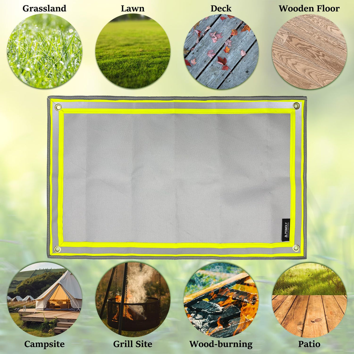 POMOLY Fire Pit Mat comes with a storage bag for camping trips.