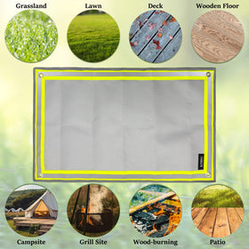 POMOLY Fire Pit Mat comes with a storage bag for camping trips.
