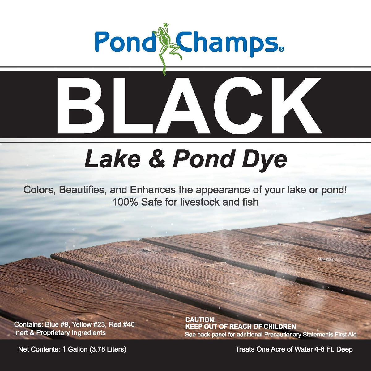 Pond Champs Black Lake Dye depth appearance aids year-round color
