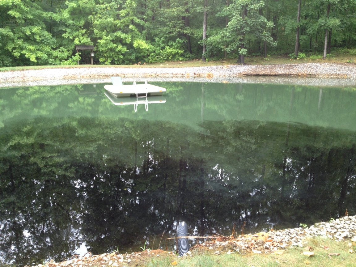 Pond Champs Black Lake Dye pond reflection reveals mirror-like scenery