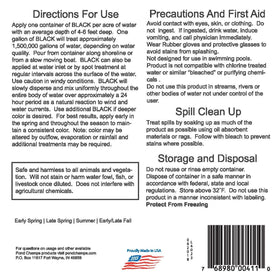 Pond Champs Black Lake Dye is safe for ponds and wildlife when used as directed