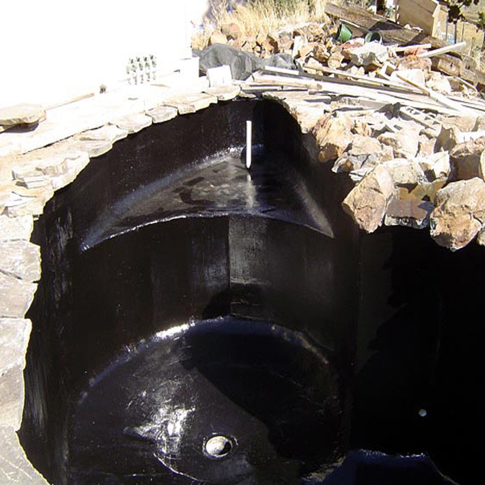 Pond Shield being applied underwater on a water feature