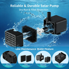 PONDIA dry-run protection sensor safeguards the pump.