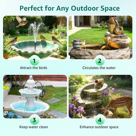 PONDIA easy installation guide for sun-powered fountains.