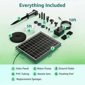 PONDIA 9.8ft power cord enables versatile placement away from the panel.