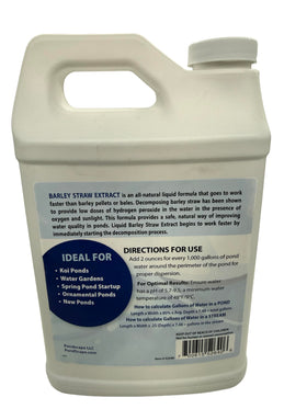 Pondscape Barley Straw Extract being poured supports easy pond care.