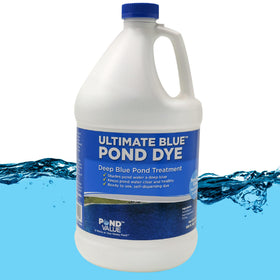 PondValue Ultimate Blue Pond Dye bottle, ready-to-use for tinting water and maintaining clarity