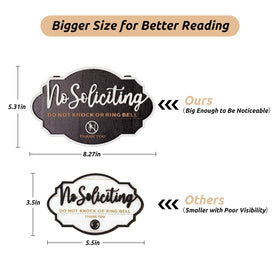 PongTay No Soliciting Sign adhesive backing for easy mounting