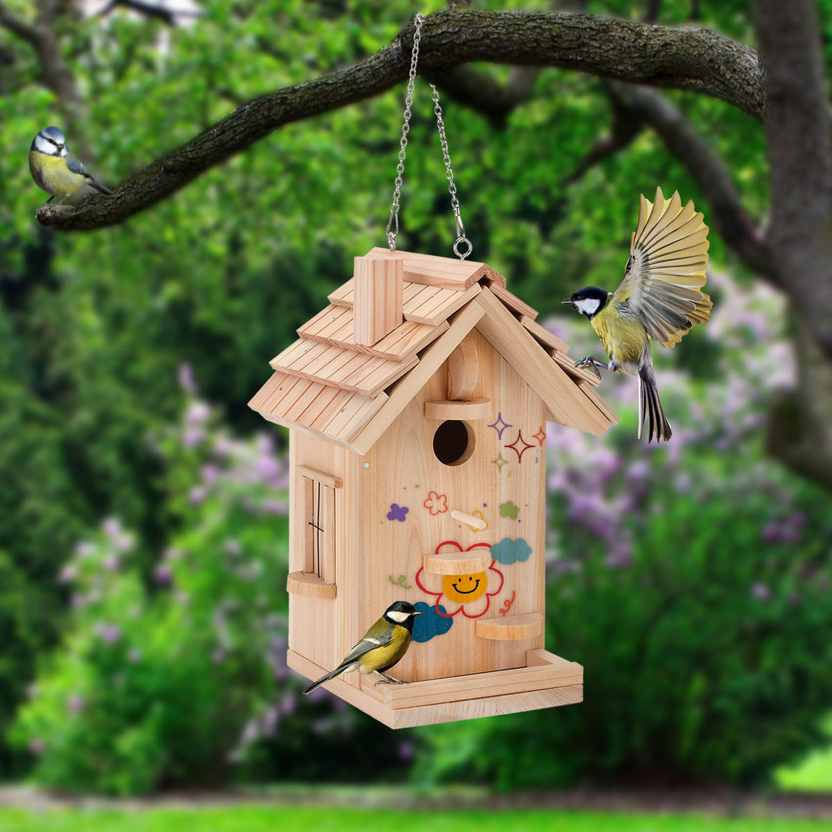 Pontuss bird house dimensions 11.6 by 6.5 by 5.5 inches