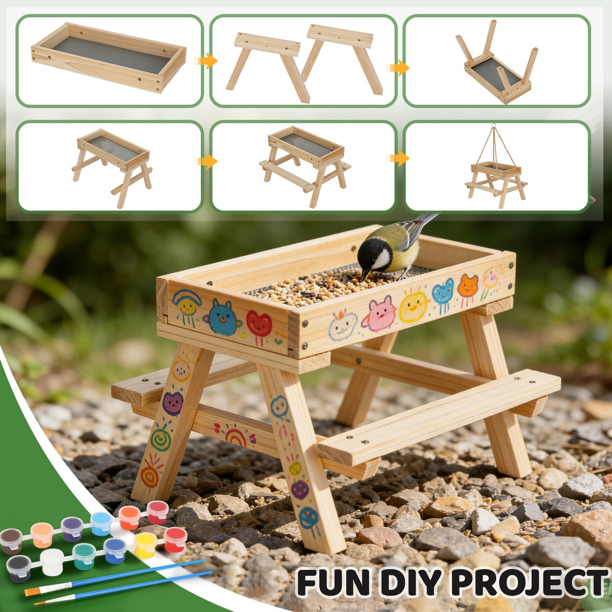 Pontuss squirrel feeder designed for versatile wildlife visits in your garden.
