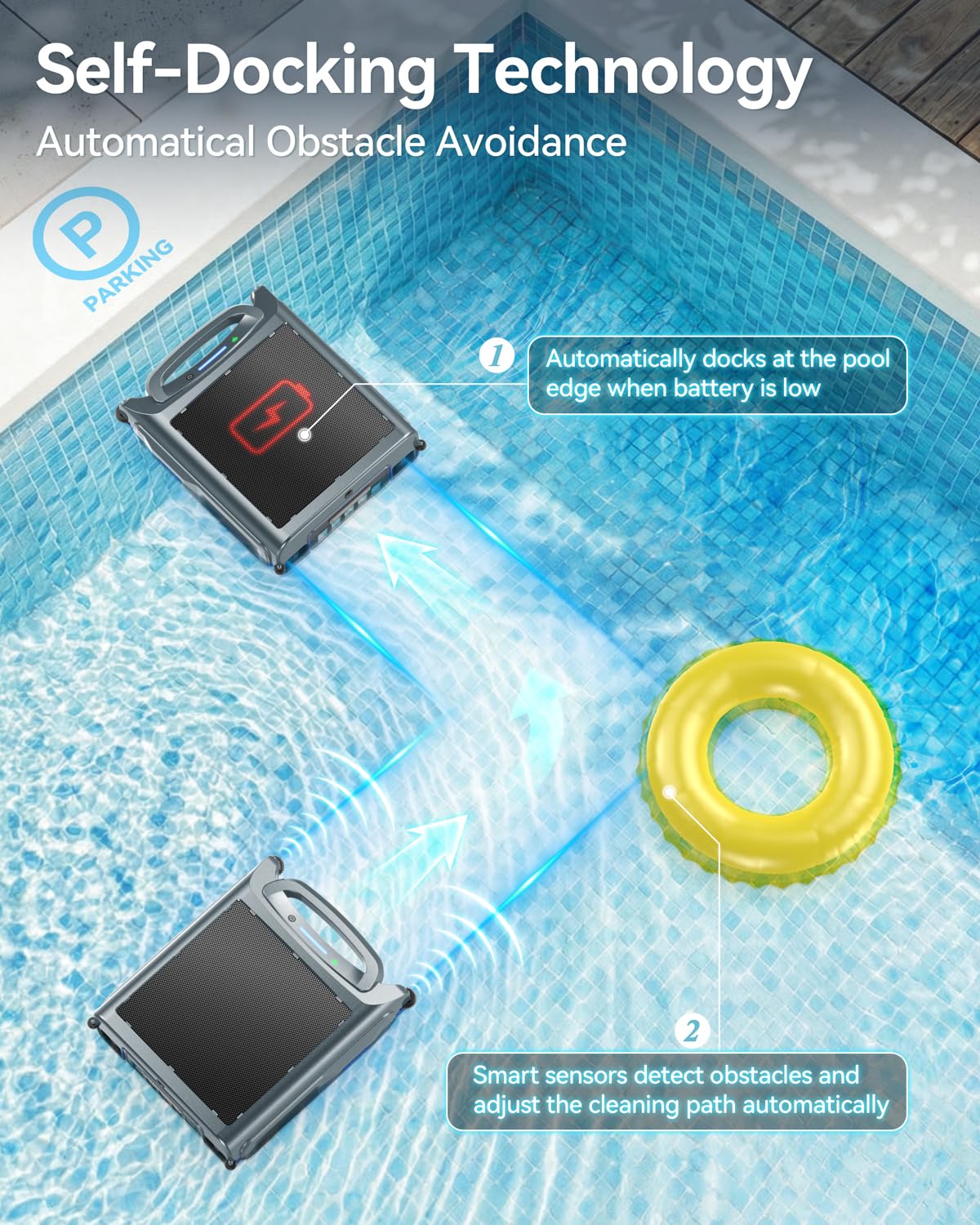 Poofata V1T ultrasonic obstacle avoidance guides smooth navigation