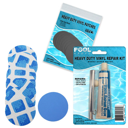 Pool Above All-in-One Repair Kit underwater patch for vinyl liner leak sealing and quick fix