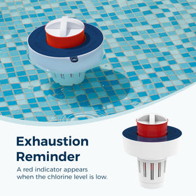 POOL FELLOWS depletion reminder red pop-up signals refill time