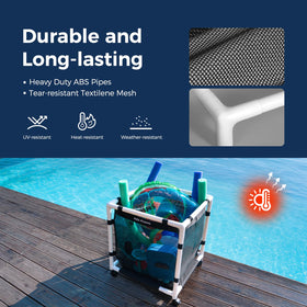 POOL FELLOWS heavy-duty-wheels with brakes enable smooth movement.