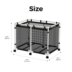POOL FELLOWS Pool Storage Bin with heavy-duty wheels and brakes for smooth mobility