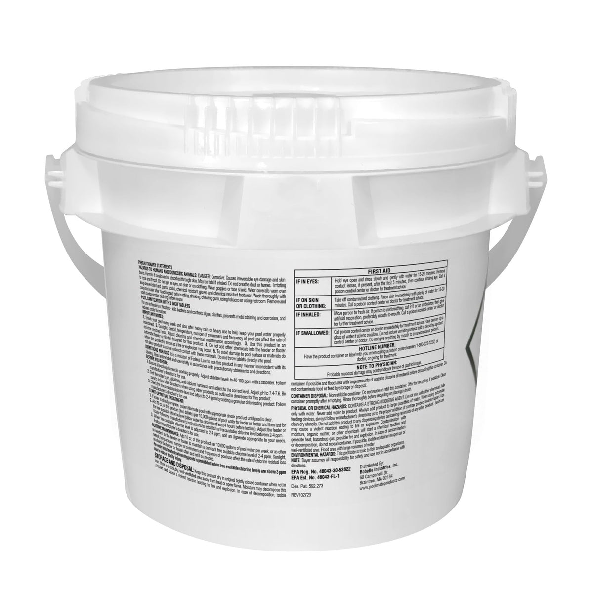 Pool Mate 3inch chlorinating tabs illustrating consistent water sanitization