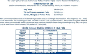 Pool Mate 8-pounds calcium hardness increaser helps protect equipment during routine balancing.