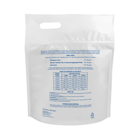 Pool Mate alkalinity increaser powder being poured into pool water for stabilization.