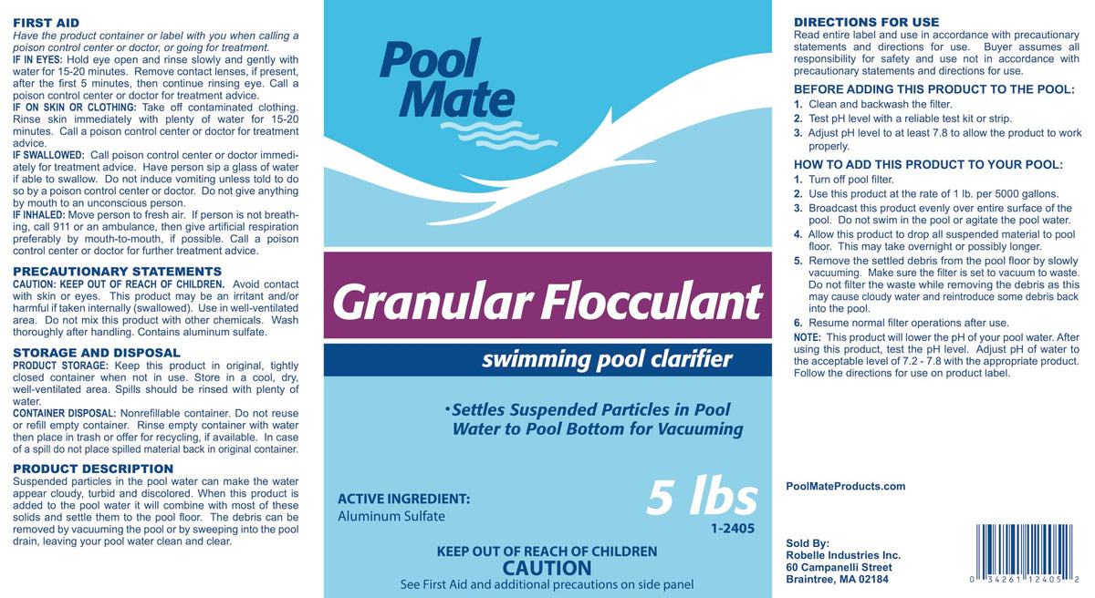 Pool Mate backwashed filter ready after treatment for continued circulation