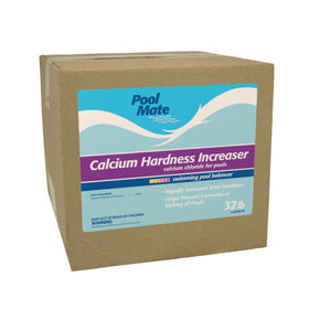 Pool Mate calcium chloride powder raises pool hardness safely.