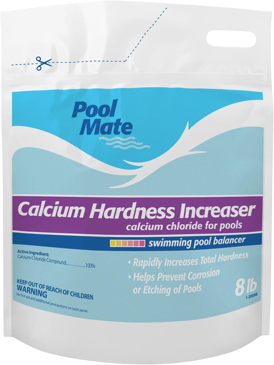 Pool Mate calcium hardness granules dissolve to strengthen pool water and protect surfaces.