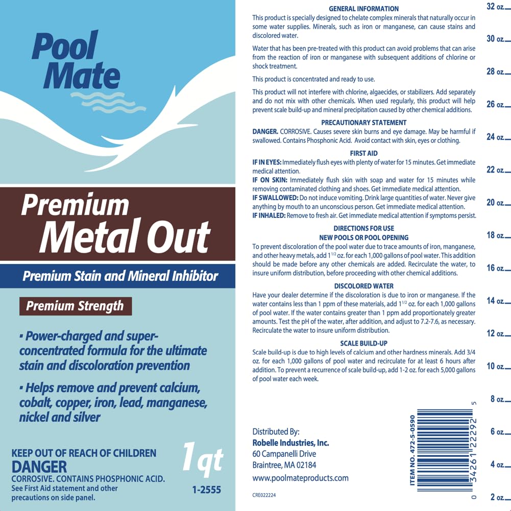 Pool Mate mineral remover in action demonstrating mineral cleanup potential