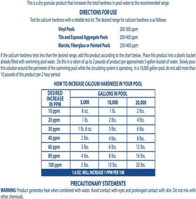 Test kit ready with hardness chart supports maintaining optimal pool calcium levels.