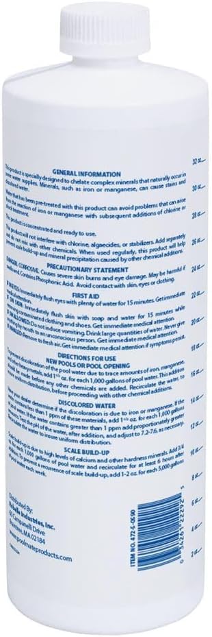 Pool Mate pour action demonstrates easy dosage for routine pool maintenance.