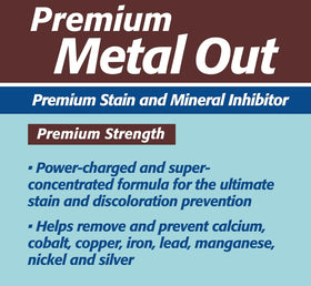 Pool Mate scale-build-up graphic emphasizes prevention of calcium and mineral precipitation.