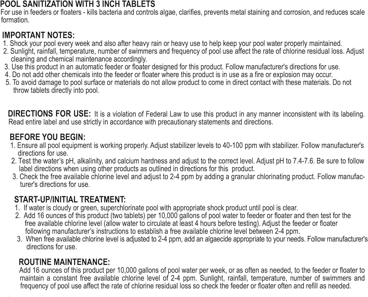 Pool Mate water clarification demonstration emphasizing improved pool appearance
