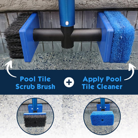 Pool Patch acid-safe bristles protect tile surfaces during cleaning.