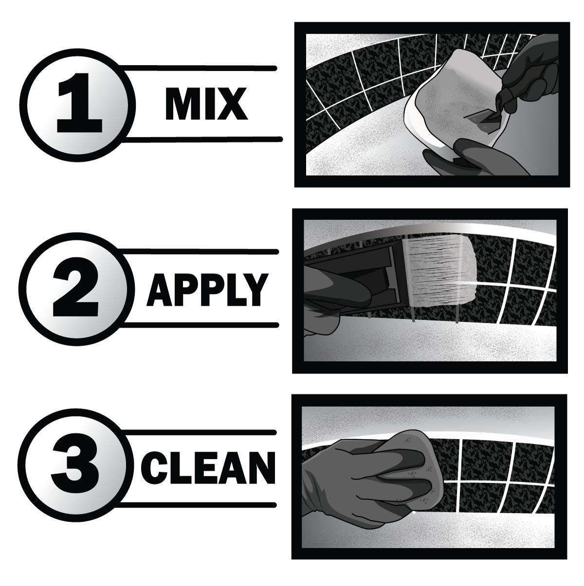 Pool Patch Gray easy-to-use mix supports DIY pool tile maintenance.