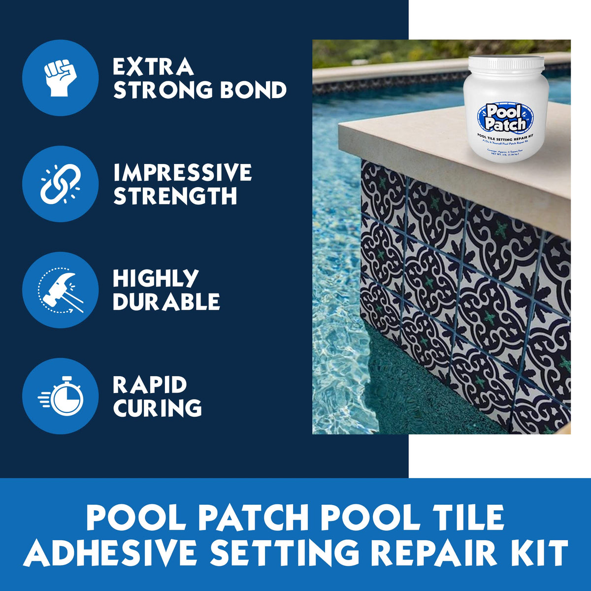 Pool Patch mixing bowl used to prepare tile thinset