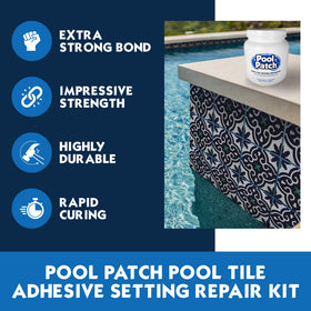 Pool Patch mixing bowl used to prepare tile thinset