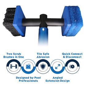 Pool Patch scratch-safe bristles won't damage tile surfaces during scrubbing.