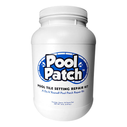 Pool Patch tile-thinset kit ready for strong, durable pool tile repairs.