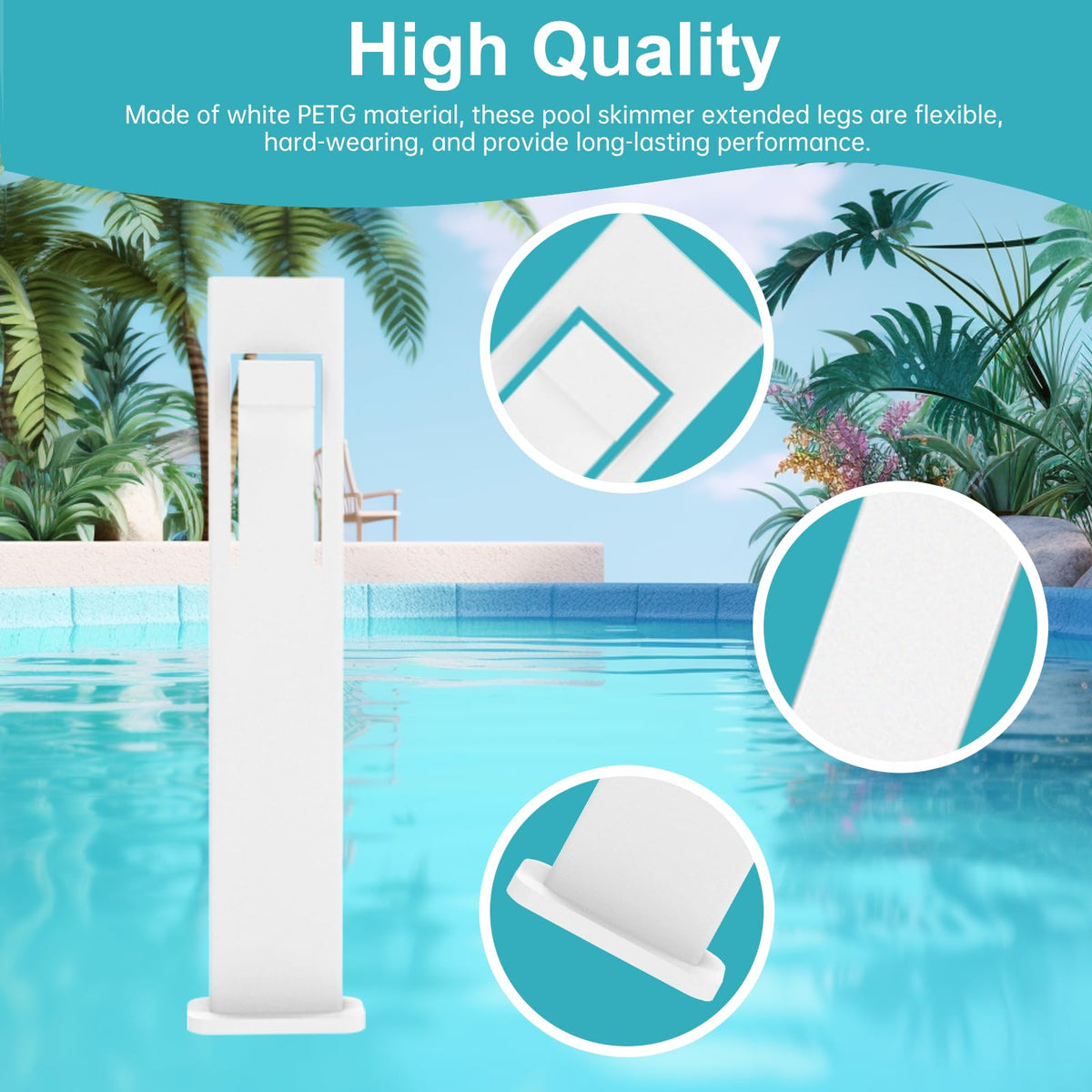 Pool cleaning is smoother with extended legs
