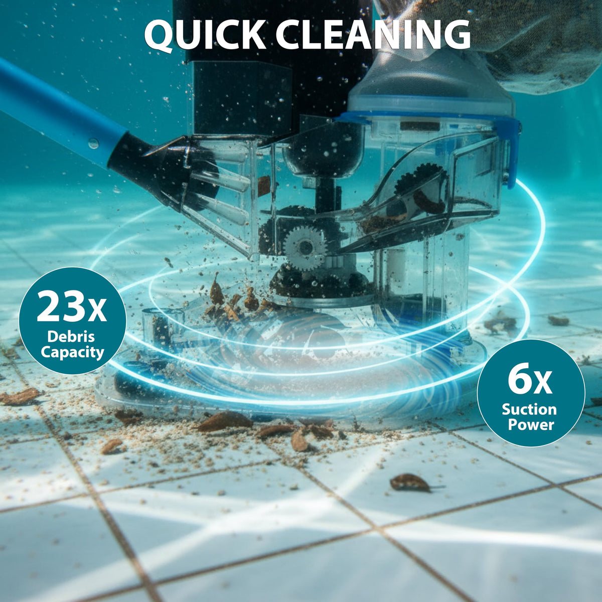 Pool Stomach 55 cordless vacuum for above-ground pool and spa cleaning