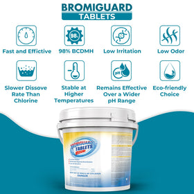 POOLACC bromine tablets ideal for hot tubs with stable sanitization at high temperatures