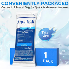 POOLACC One-pound bag suitable for treating up to 10,000 gallons.