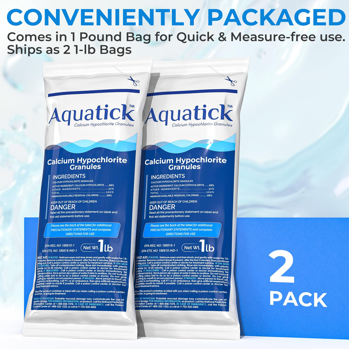 Poolacc two-bag pack product shot for maintenance.