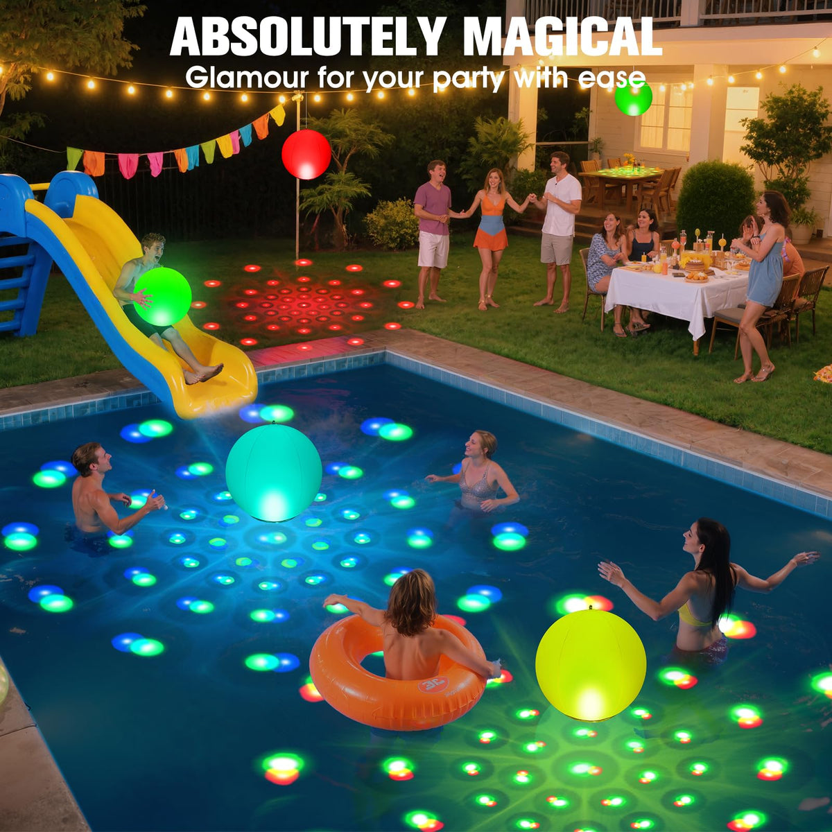 PoolBliss 3-second inflate and easy setup makes decor quick.