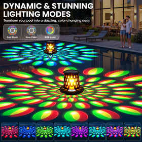 PoolBliss upper flame cylinder glow delivers warm torch-like ambience.