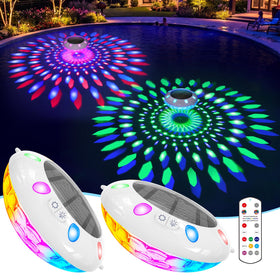 Pooldecor floating pool lights with remote illuminate nighttime pools with color options and easy control.