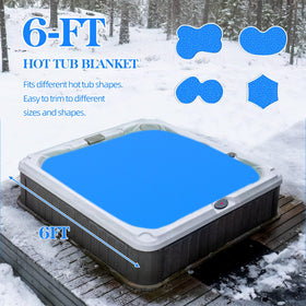 Poolergetic hot tub cover solar bubbles enhances warmth and water retention in sunlight.