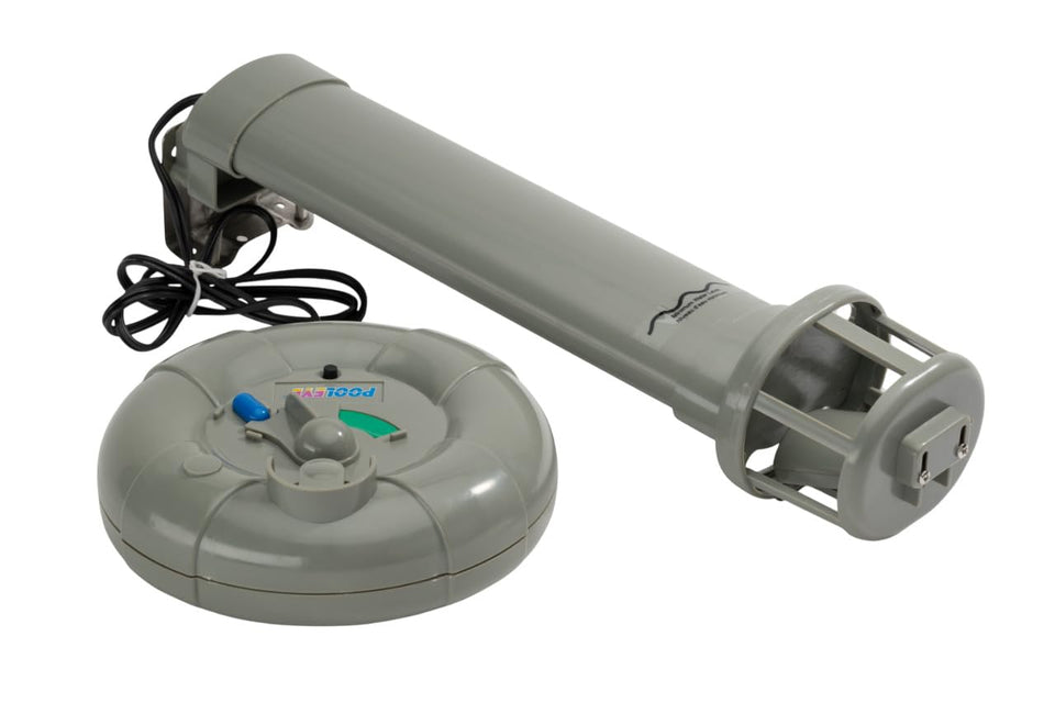 PoolEye immersion alarm underwater motion sensor monitoring pool activity.