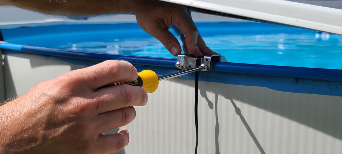 PoolEye poolside siren provides clear 85 dB alert for water movement.