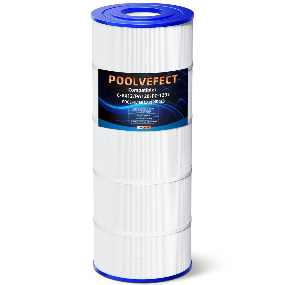 POOLVEFECT pool filter cartridge compatibility guide showing a precise fit.