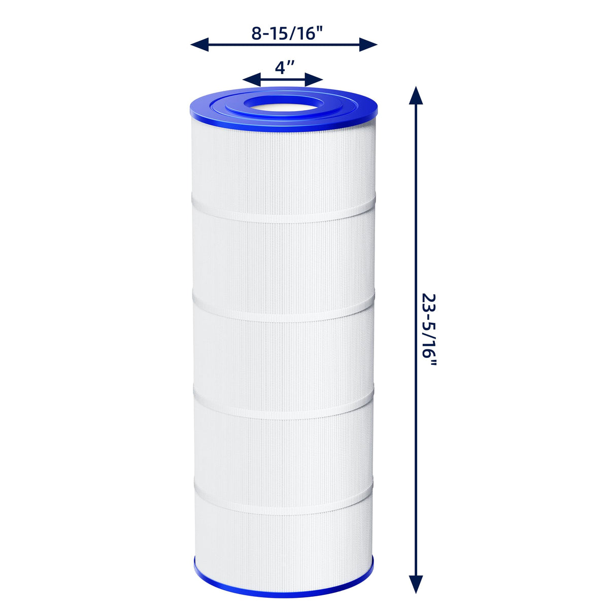 POOLVEFECT pleat-detail image shows deep pleats for efficient debris capture.
